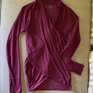 Athleta long sleeve wrap top